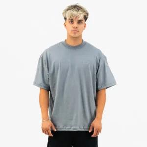 Remera Blanks Oversize Gris Plata