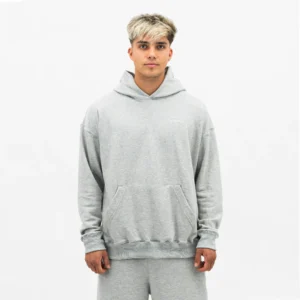 Hoodie Oversize Gris Melange Blanks