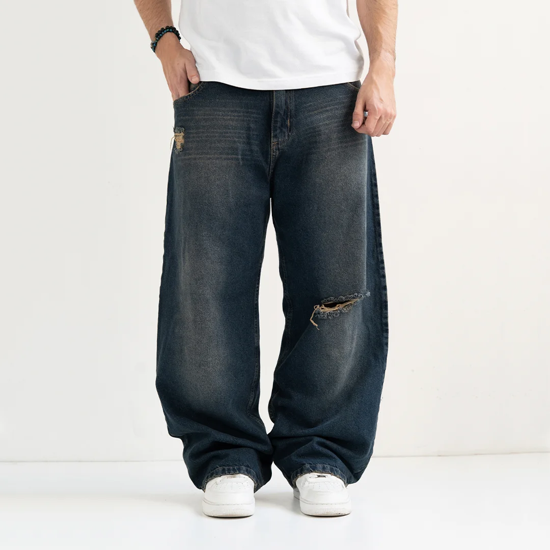 Baggy Jean Aged Blue