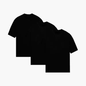 Pack 3 Remeras Regular Negra