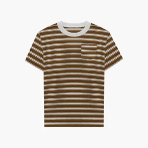 Pocket Striped Chocolate Tee