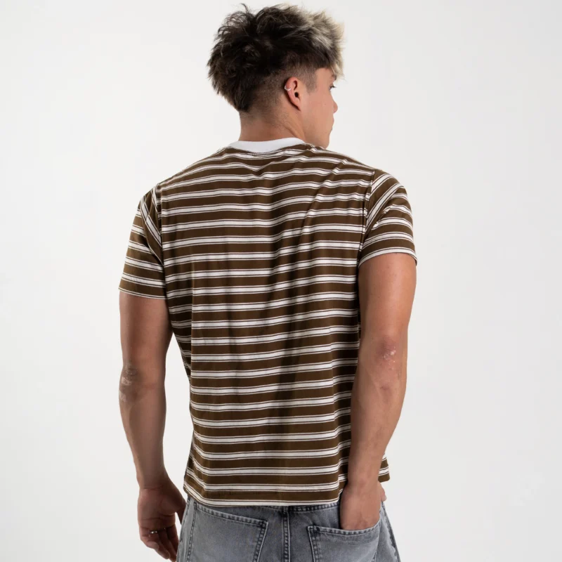 Pocket Striped Chocolate Tee - Imagen 5