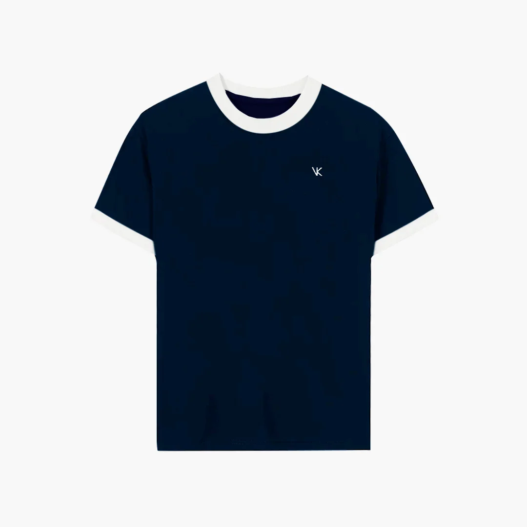 Remera Ringer Azul
