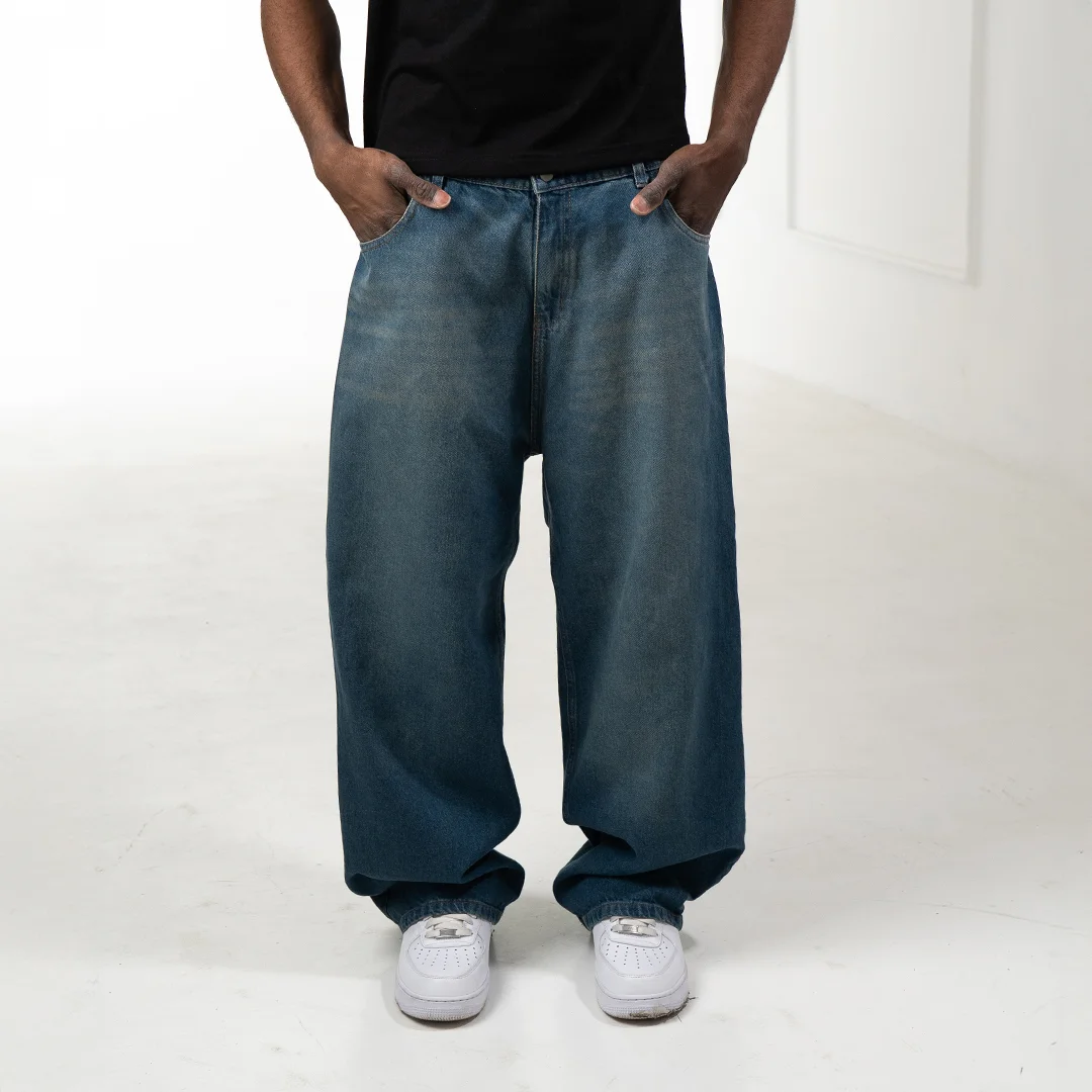 Baggy Jean Aged Blue