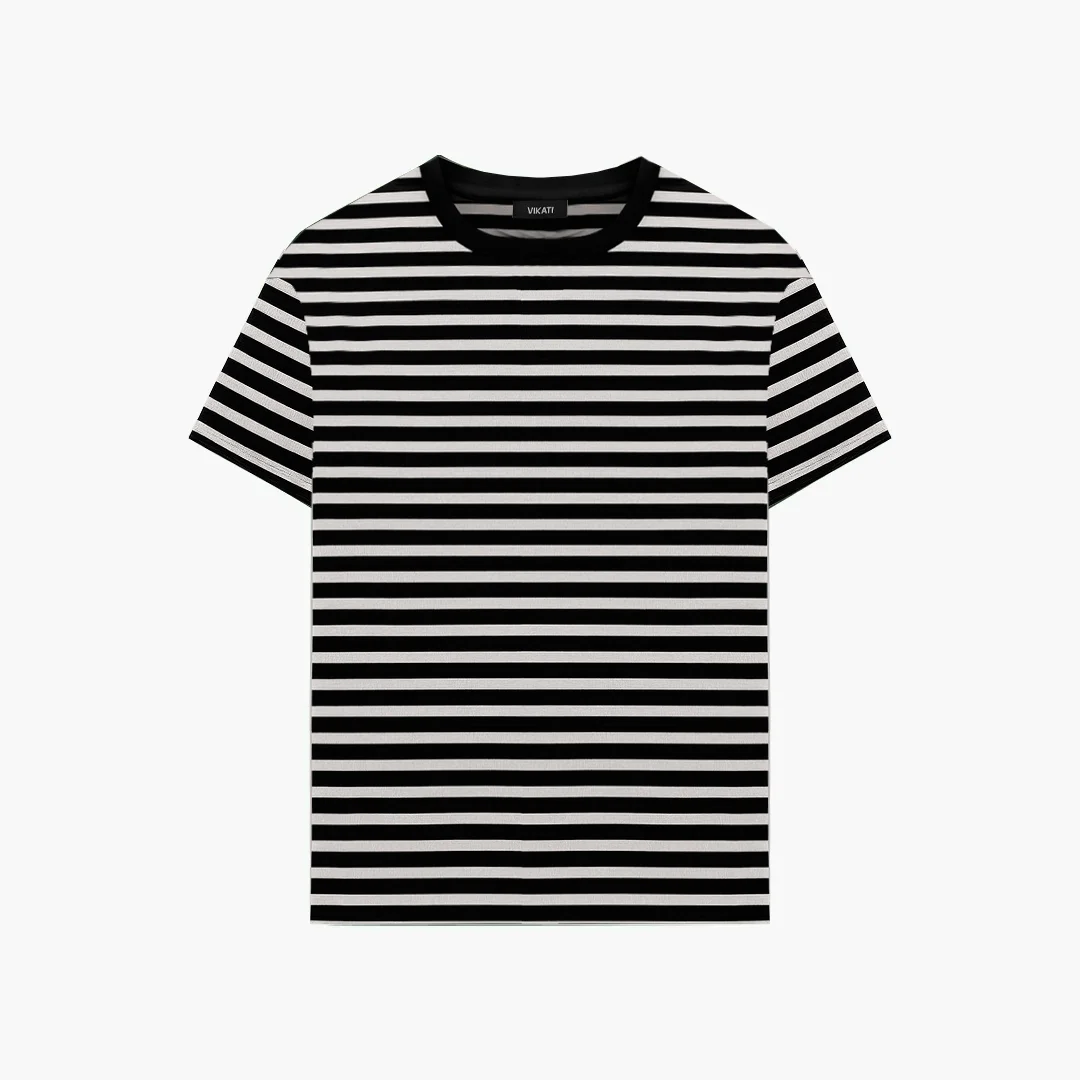 Remera Stripe Negra