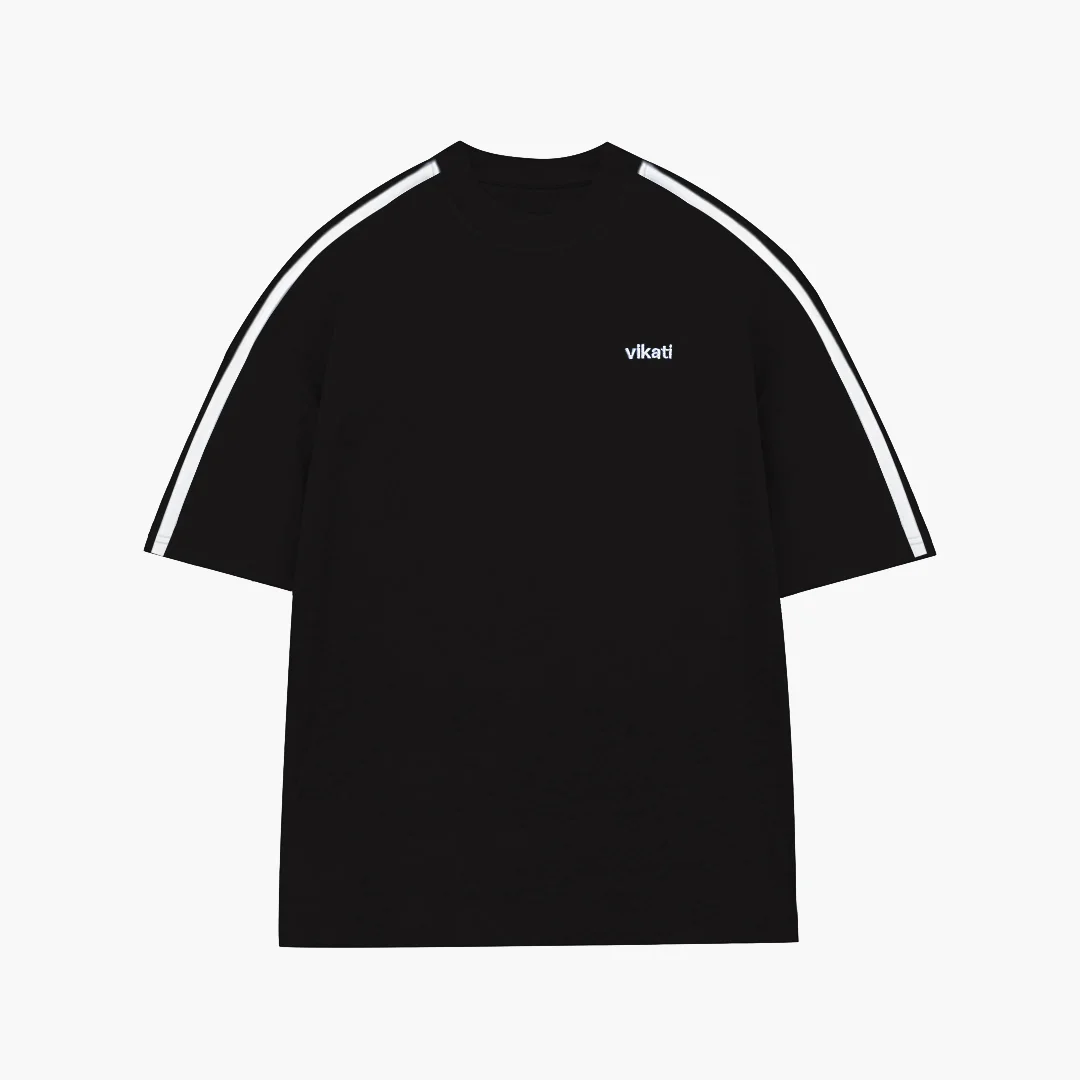 Remera Lines Negra y Blanca