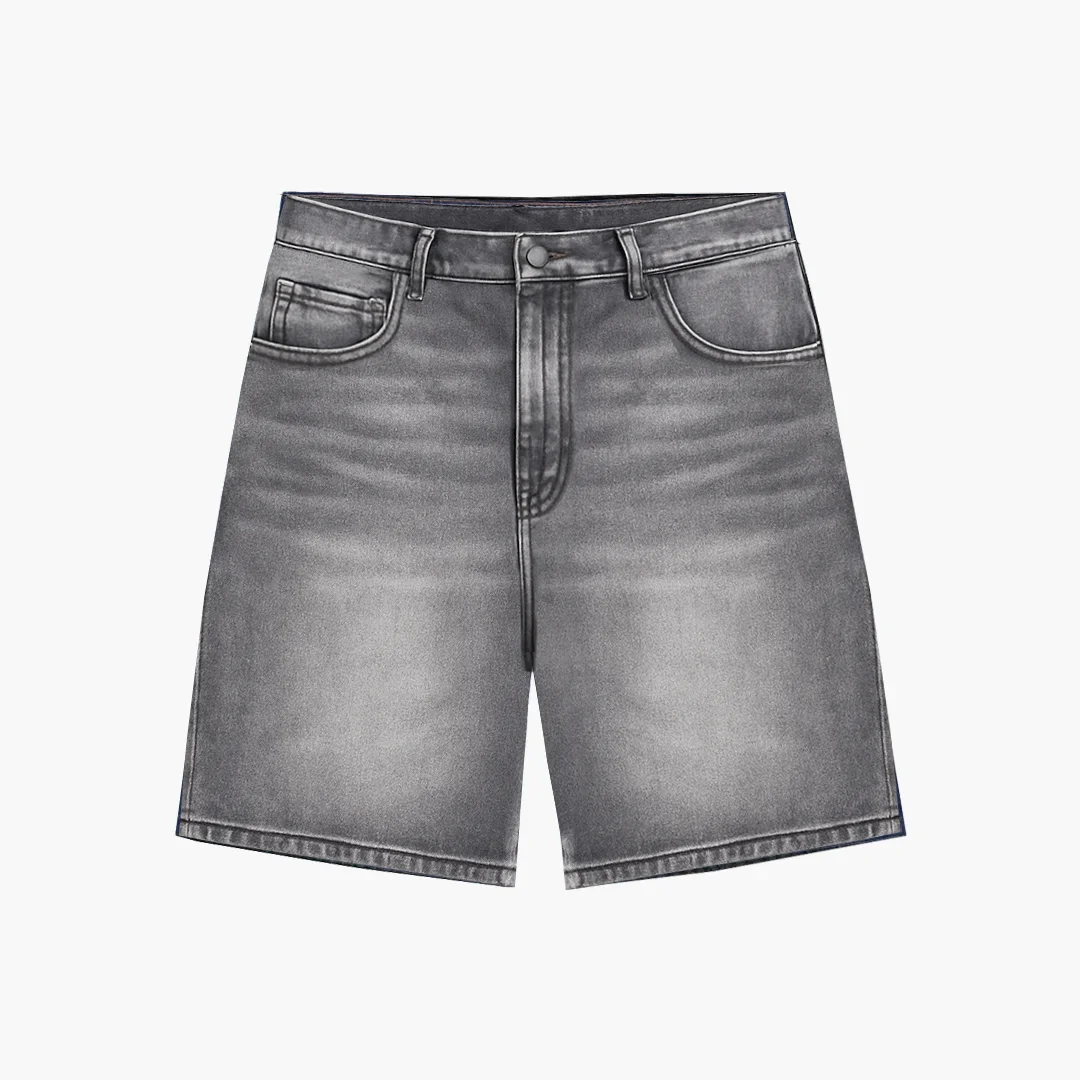 Bermuda Baggy Gris Washed