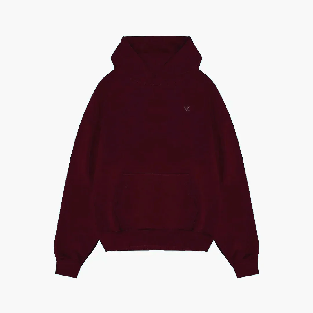 Hoodie boxy Bordó