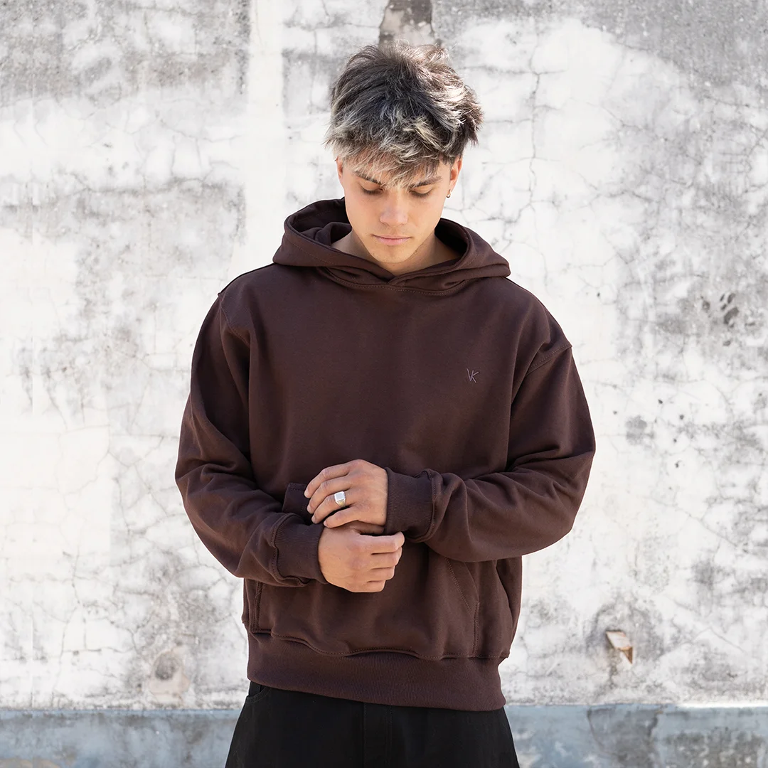 Hoodie boxy chocolate