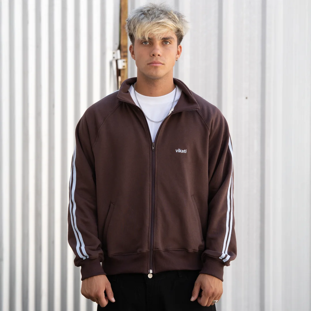 Track Jacket Choco y Celeste