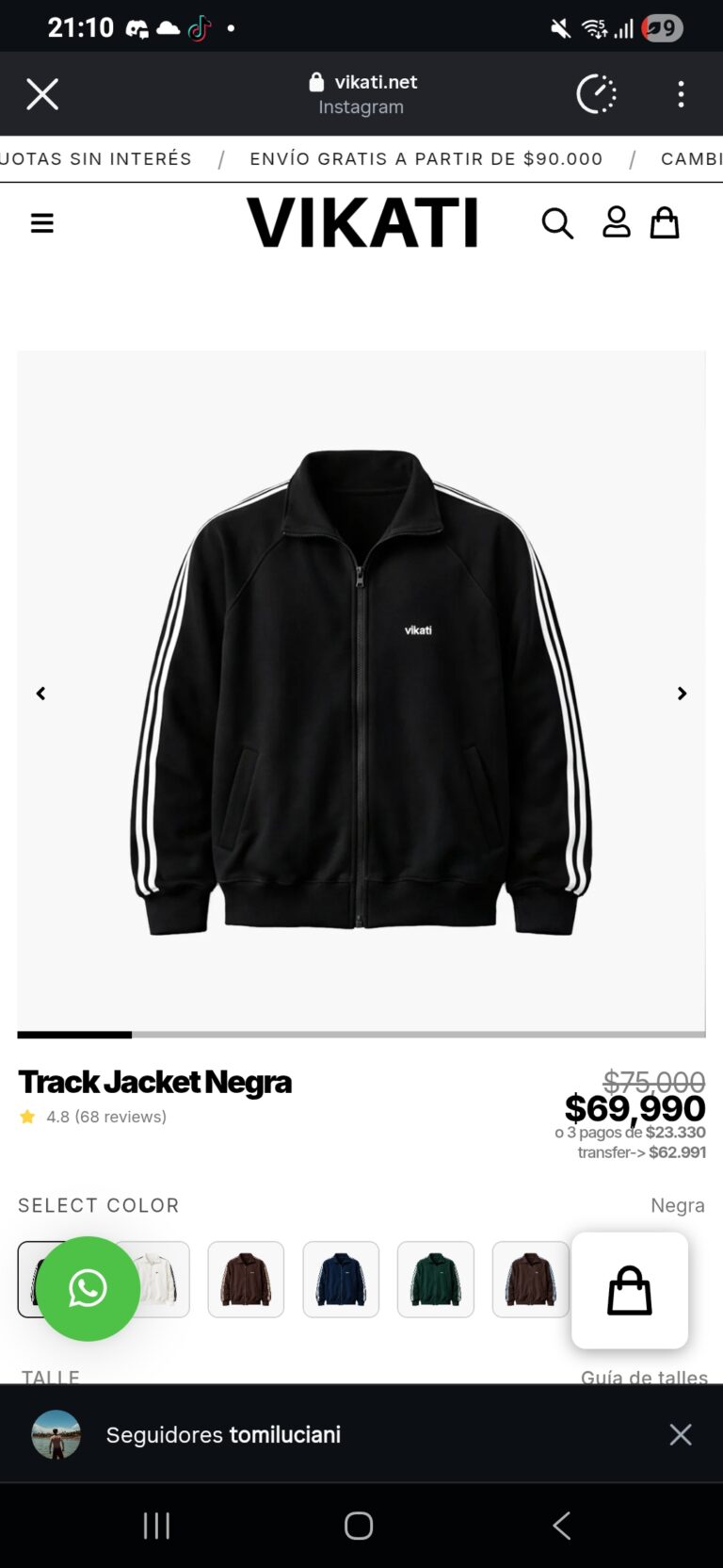 Track Jacket Negra photo review