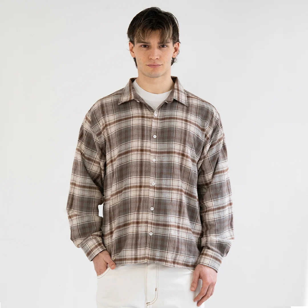 Camisa Cuadrille Chocolate